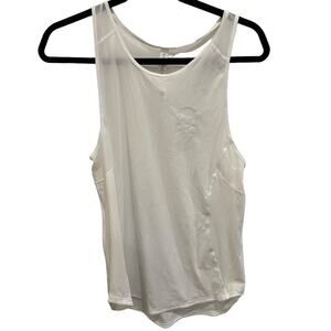 Lululemon x SoulCycle White Mesh Tank Top Size 8 NWT
